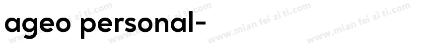 ageo personal字体转换
